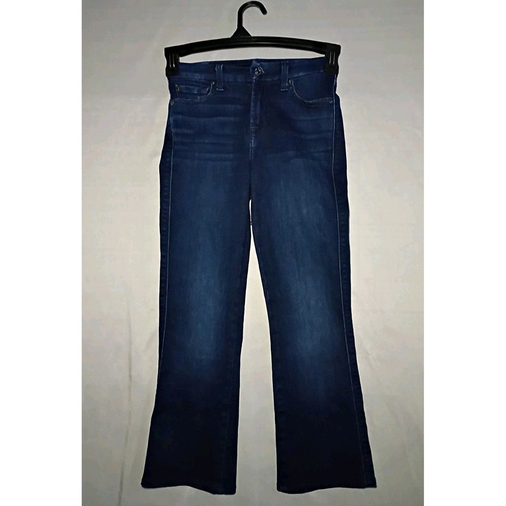 7 For All Mankind Kimmie Bootcut Jeans Womens 24 Blue Dark Wash Stretch